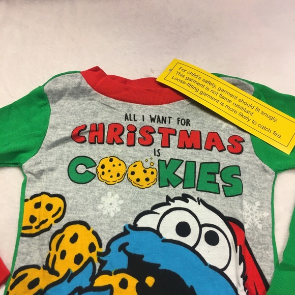 NWT Cookie Monster seasame street pajamas - Picture 4 of 4